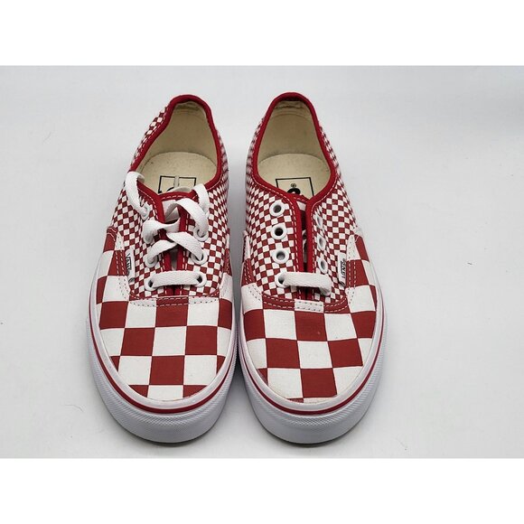 Vans Authentic Mix Checker Womens Shoes Chili Pepper True White Size 5 - Picture 2 of 7